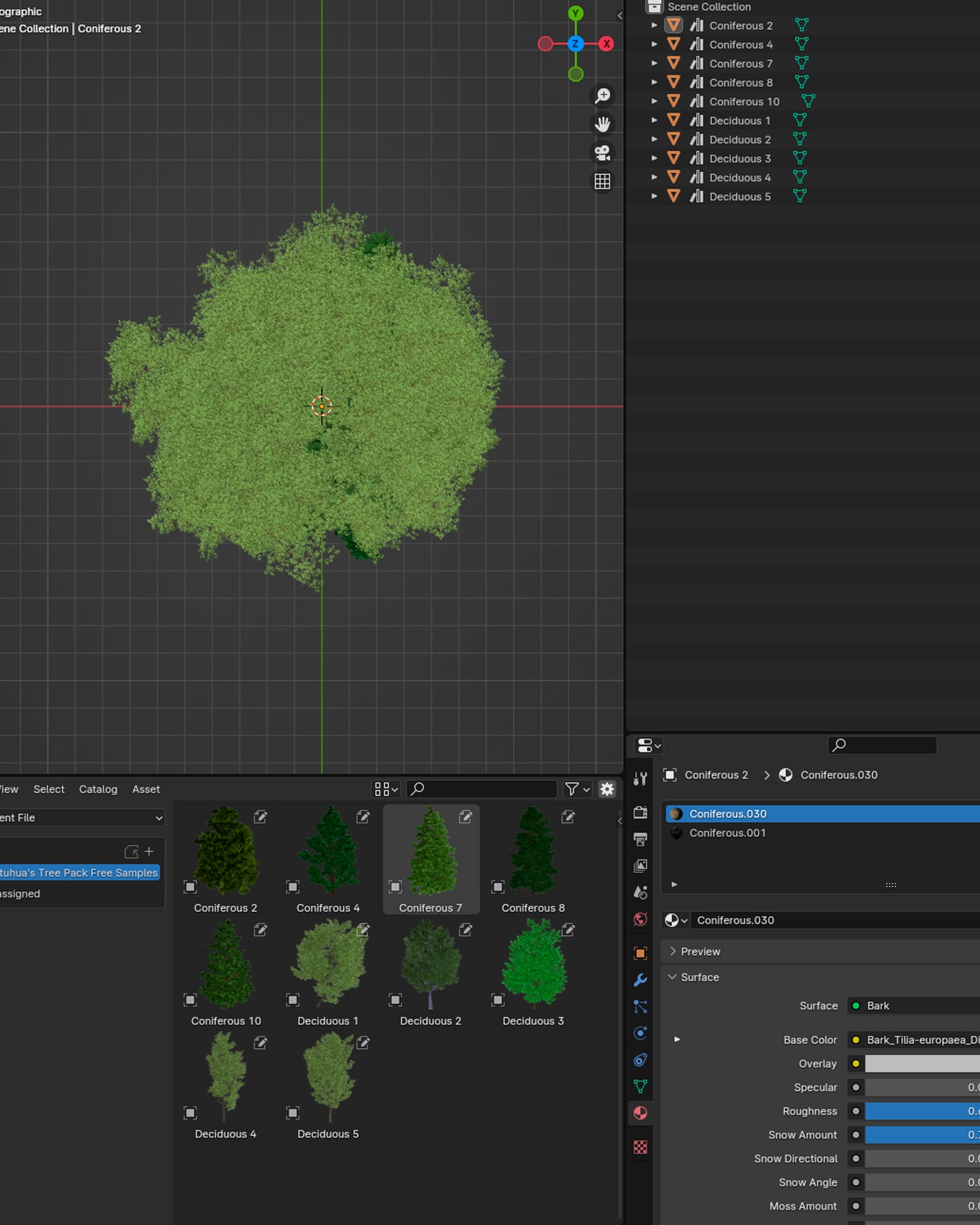 FREE Blender Tree Asset Pack Samples